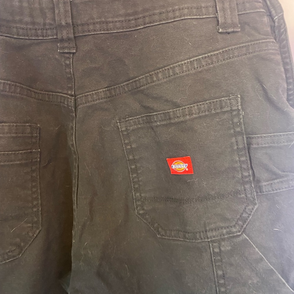 Dickies XS black DOUBLE KNEE denim workwear overalls - Picture 4 of 5